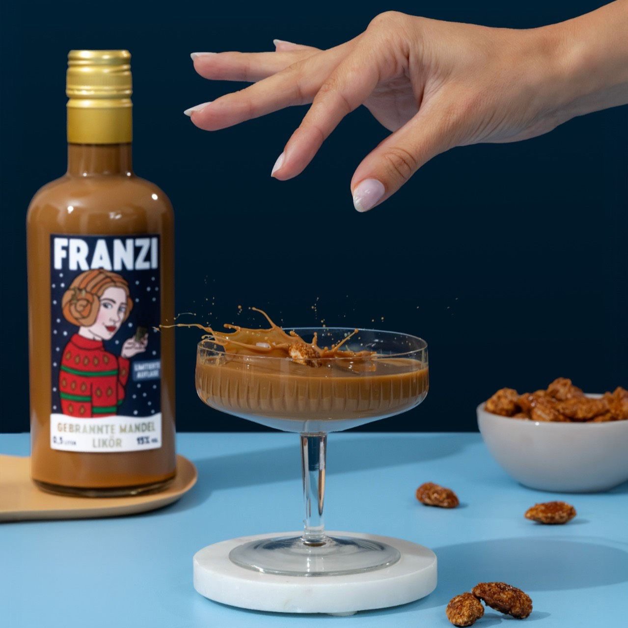 Franzi Gebrannte Mandel Likör im Glas